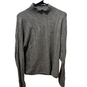 J. Crew Gray Mock Neck Sweater Size Medium